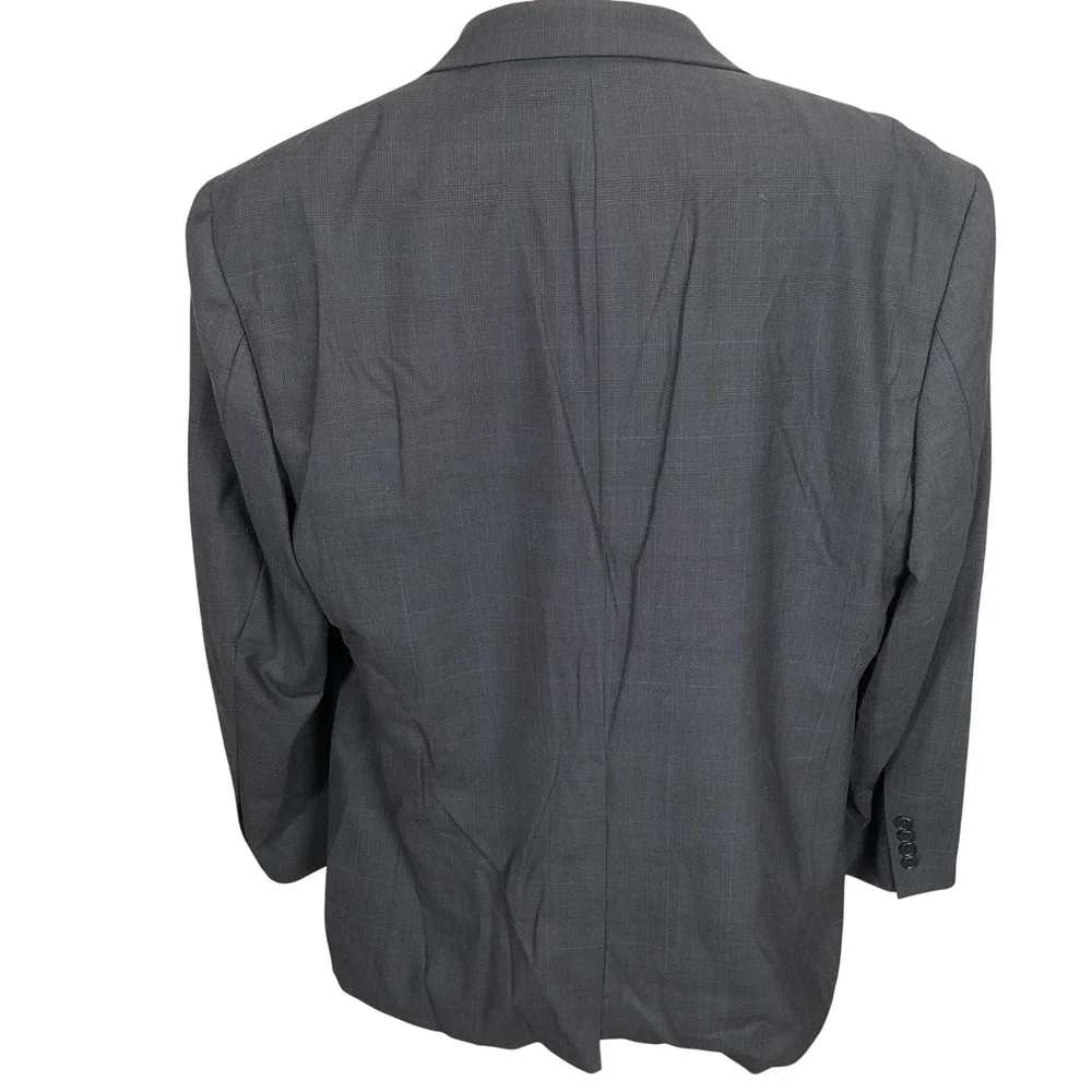 Brooks Brothers 346 Suit Men 46 RG Gray Glen Plaid Neutral Classic Wool Stretch